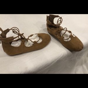 Brown Suede ballet sandal